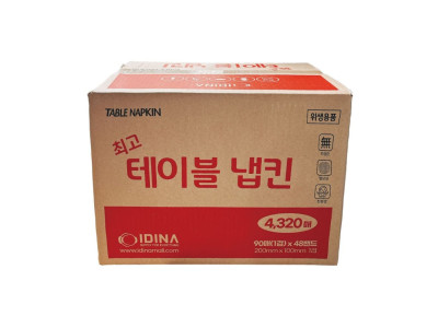 업소용 음식점 냅킨 이디나 최고 테이블 냅킨 4320매