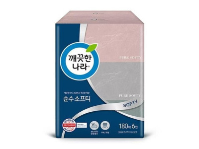 깨끗한나라)순수소프티미용티슈(180매x6개입)
