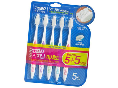 2080 부드러운 미세모 칫솔 10개입 1P 저자극 브러쉬