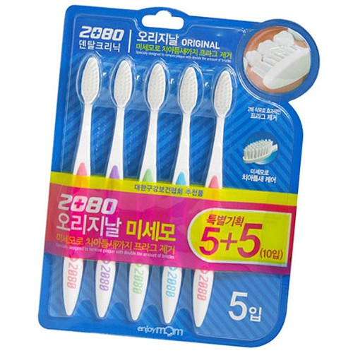 2080 부드러운 미세모 칫솔 10개입 1P 저자극 브러쉬