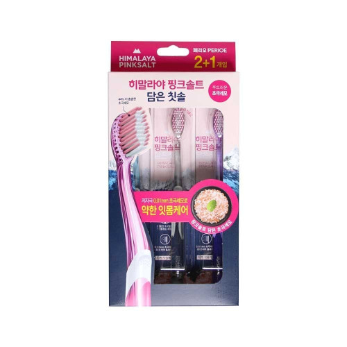 초극세모 히말라야 소금칫솔 핑크소금 구강세척용 건강칫솔