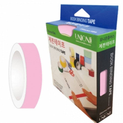 제본테이프 25mm x10m 핑크 제본커버 제본용테이프 제