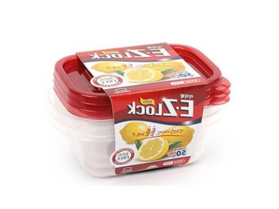 보관용기 직사각 270ml 3개 전자렌지사용가능용기 플