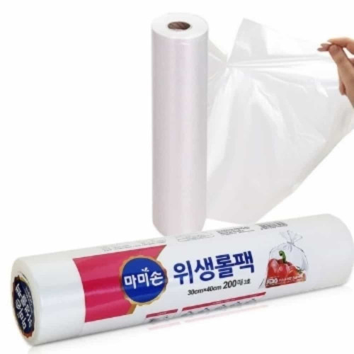 롤백 200매 대 30x40 위생비닐봉투 일회용비닐팩 식품