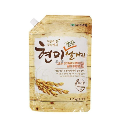 설거지세제 유한 현미 깔끔 현미세제 유한세제 1.2kg주방세제