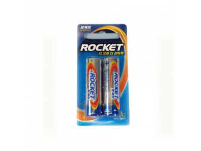 로케트 알카라인 건전지 1.5v AA타입 1카트 2개입 배터리 문구 사무용품