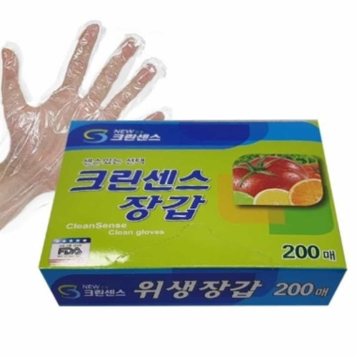 비닐장갑 200매 쉐프위생장갑 손가락장갑 주유소장갑