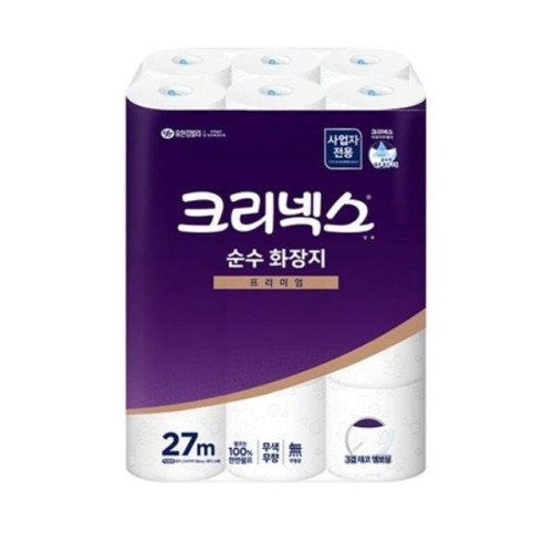 유한킴벌리)크리넥스순수3겹화장지(25M/24롤)
