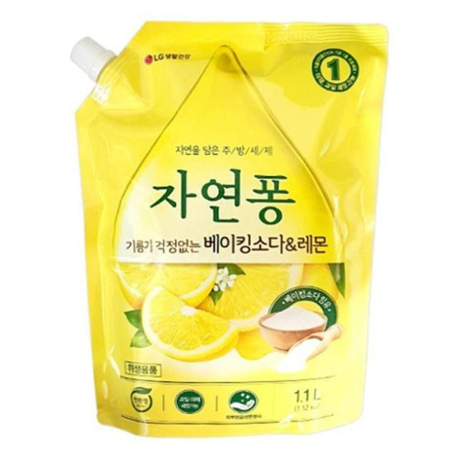 레몬주방세제 자연퐁 주방용 세척 레몬리필세제 1.1L자연세제