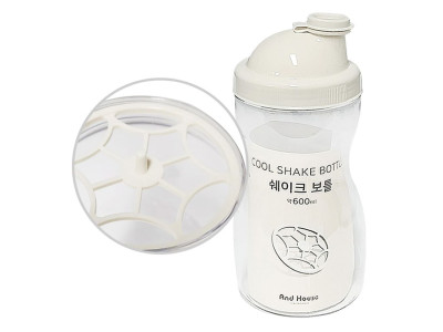 원터치 투명 쉐이크 물병 600ml 1P 운동 쉐이커 보틀