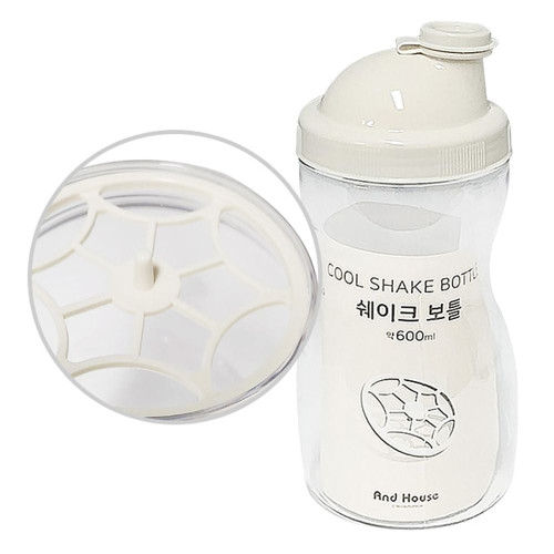 원터치 투명 쉐이크 물병 600ml 1P 운동 쉐이커 보틀