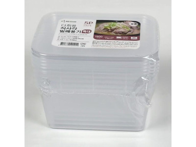 리담 다회용 직사각 밀폐용기 1500ml 5P