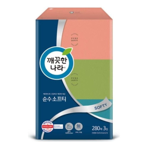 깨끗한나라 미용티슈 1팩 280매x3개입