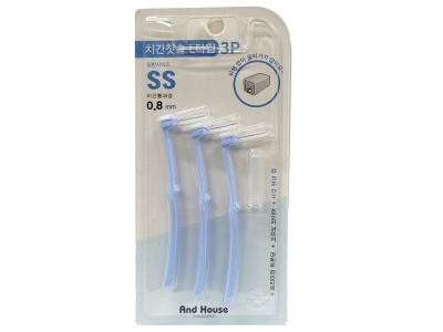 교정기틈새 임플란트주변 치간칫솔 L타임 SS 0.8mm 3P