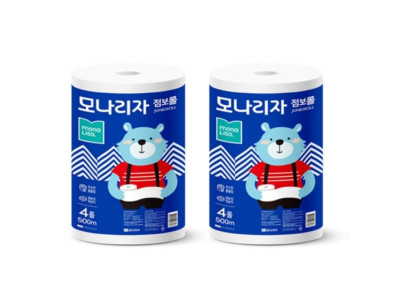 모나리자 점보롤 500m 4롤 x 2팩 업소용화장지