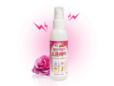 리빙굿 옷 정전기방지 스프레이 (로즈향) 섬유탈취제