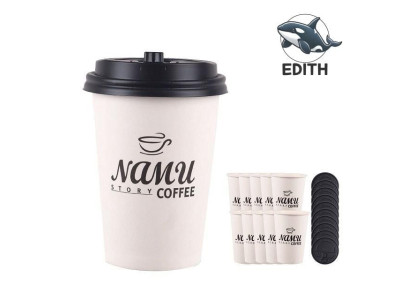일회용 핫컵 다회용 커피 음료 컵 385ml