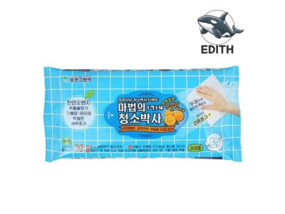 청소 마법사 기름때 제거 티슈 30매 고급