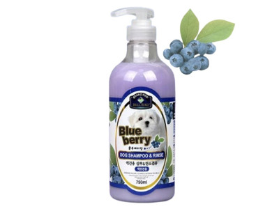 강아지 블루베리 샴푸 백모용 750ml 1P 린스겸용 보습