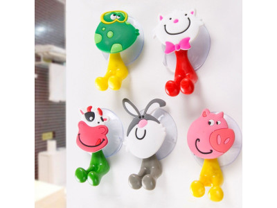 동물캐릭터 칫솔꽂이 흡착식 칫솔걸이 칫솔홀더