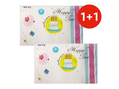 해피타임 1+1 미용화장지 (40매입) 평판 여행용 휴대