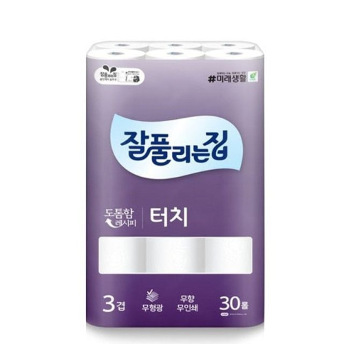 쿨샵 잘풀리는집 롤화장지 도톰한 터치 3겹 무향 30롤