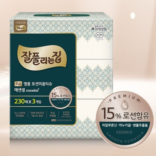 잘풀리는집 로션티슈 미용티슈 각티슈 230매 3입