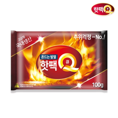 국내생산 핫팩Q 흔드는핫팩 100g 1매 겨울 손난로