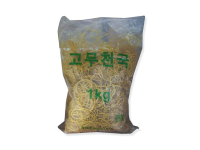 고무천국 노란고무줄 1kg 대용량 노랑고무줄 고무밴드
