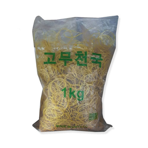 고무천국 노란고무줄 1kg 대용량 노랑고무줄 고무밴드