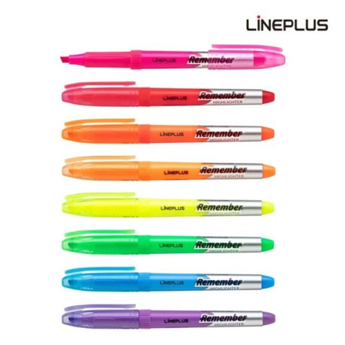 리멤버 형광펜 블루 4.0mm 라인플러스