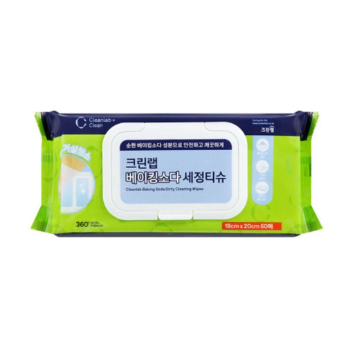 크린랩 베이킹소다 세정티슈 50매