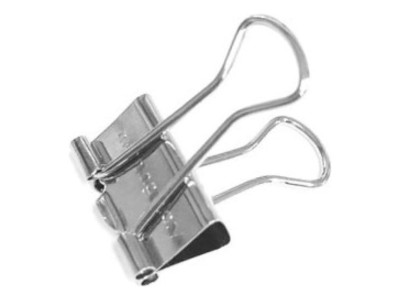 사무용 더블클립은색 크롬 폭19MM 1통 40개입