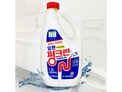 유한락스 유한양행 펑크린 세면대 배수관 2L