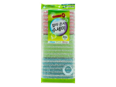 그린피아 칼라 은사 수세미 3P