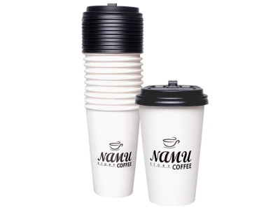 일회용핫컵 뚜껑세트 16oz 10개입 화이트