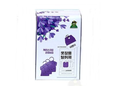 산도깨비 옷장용 탈취제(라벤더)케이스3개 리필6개