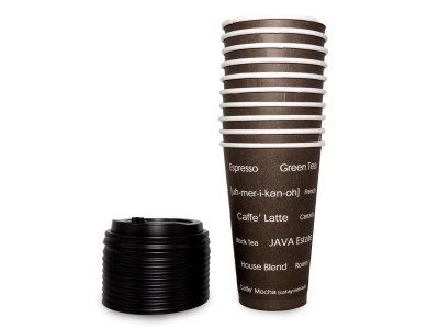 일회용 뚜껑 세트 16 oz 20P 테이크아웃 종이 커피