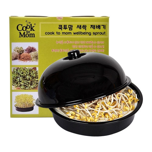 원형 콩나물 재배기 블랙 새싹 기르기 용기 교육용