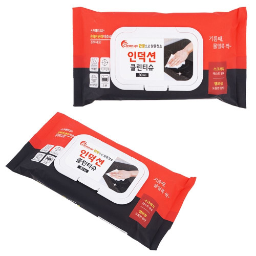 인덕션 티슈 주방 가스레인지 후드 기름 청소 30매입