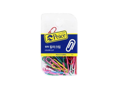 평화 칼라 크립 행거용 컬러 클립 사무용품 서류정리