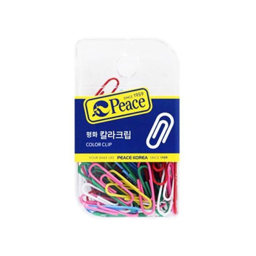 평화 칼라 크립 행거용 컬러 클립 사무용품 서류정리