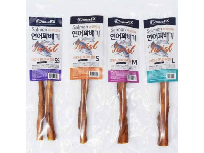 강아지간식 애견간식 스트레스 해소 연어츄꽈배기L 1P