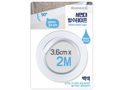 코텍 방수테이프 백색 3.6CM 2M 7508