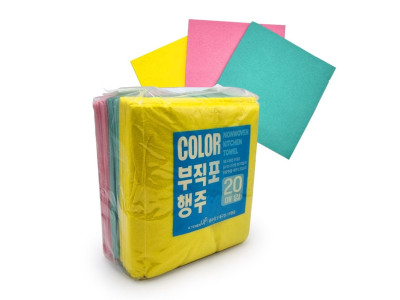 국산 무형광 칼라행주 20p 고급 부직포 독일행주