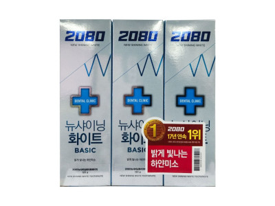2080 치약 뉴 샤이닝화이트 120g 3입