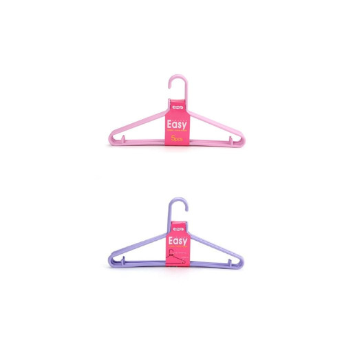 코멕스 이지 옷걸이 5PCS 색상랜덤(분홍/보라)
