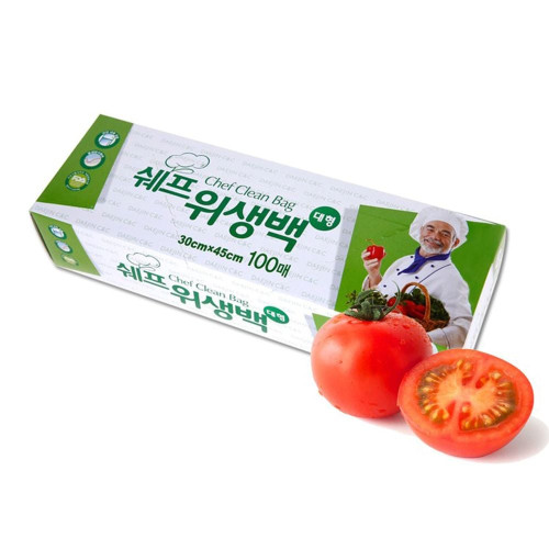 쉐프 위생백 대형 30x45 100매 롤팩 위생롤백 봉투