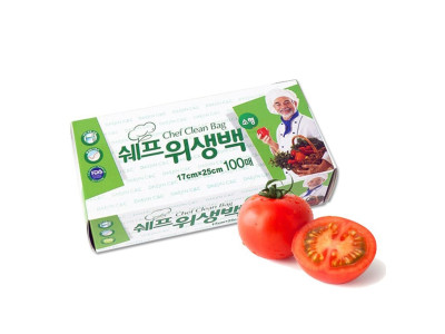 쉐프 위생백 소형 (17x25) 100매 롤팩 위생롤백 봉투