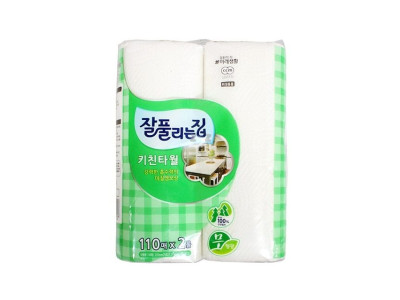 엠보싱 키친타올 2롤 주방화장지 물 기름제거 타월